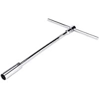 Qiilu Llave de bujía universal con mango en T de 16 mm- juego de herramientas de instalación del extractor de bujías